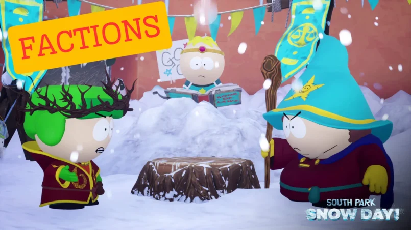 SOUTH PARK SNOW DAY FACTIONS