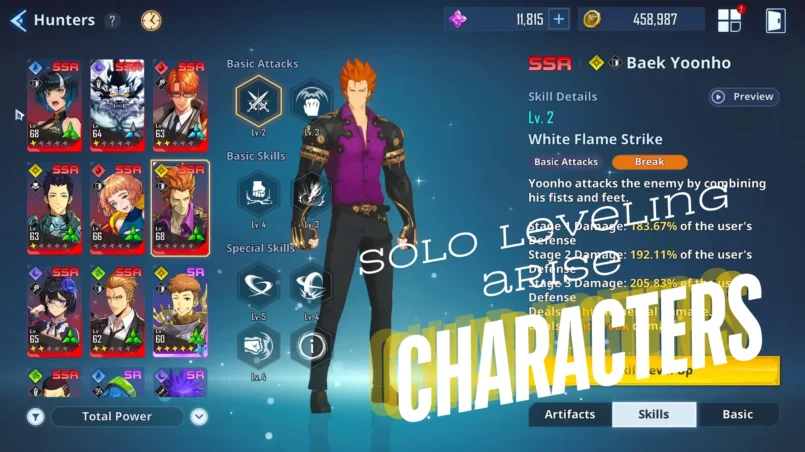 Solo Leveling Arise Characters