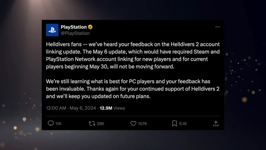 Sony Backs Down From Helldivers 2 PSN Controversy,